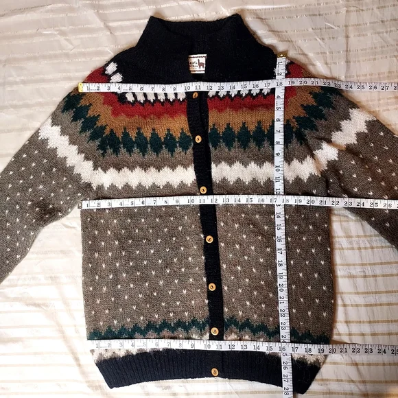 Men's THE ALPACA CONNECTION Multicolor Patterned Sweater - Picture 7 of 8